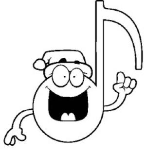 Müzik Notaları boyama sayfası,  coloring page, Três Notas Musicais de Desenho Animado, 