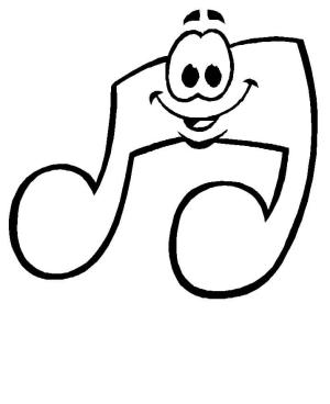 Müzik Notaları boyama sayfası,  coloring page, Oitavas Notas Sorrindo, 