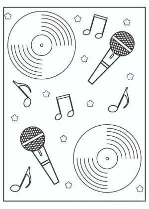 Müzik Notaları boyama sayfası,  coloring page, Güzel Müzik Notası, 