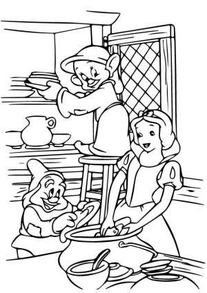 Mutfak boyama sayfası,  coloring page, Mutfak Bulaşık, 