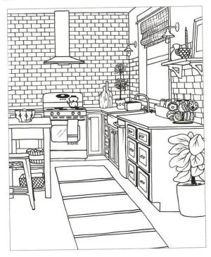 Mutfak boyama sayfası,  coloring page, Muhteşem Mutfak, 