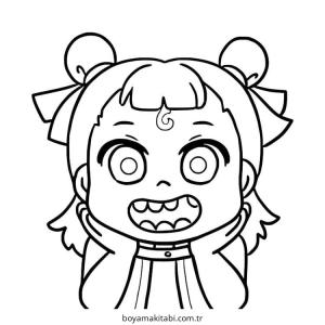 Mutlu Üzgün ​​Kızgın boyama sayfası – çizgi film temalı, basit çizim