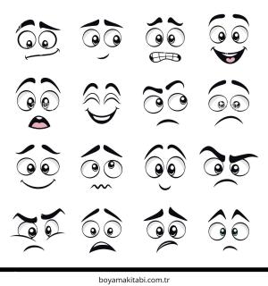 Mutlu Üzgün ​​Kızgın boyama sayfası – çocuk aktivitesi, PDF indir