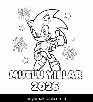 Mutlu Yıllar 2026 boyama sayfası – yaratıcılığı geliştirir, keyifli zaman