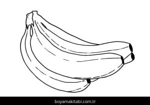 Muz boyama sayfası – eğitici aktivite, yaratıcılık