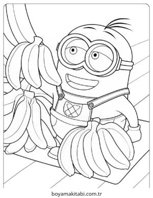 Muz boyama sayfası – ücretsiz yazdır, boyama etkinliği