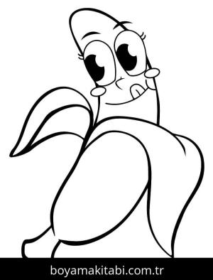 Muz boyama sayfası – evde etkinlik, ücretsiz yazdır