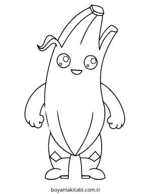 Muz boyama sayfası – okul öncesi, evde etkinlik