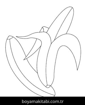 Muz boyama sayfası – ücretsiz yazdır, boyama etkinliği