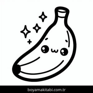 Muz boyama sayfası – yaratıcılığı geliştirir, keyifli zaman