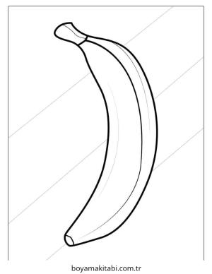 Muz boyama sayfası – keyifli zaman, renkli çizimler