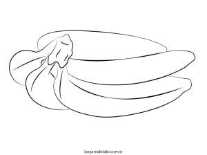 Muz boyama sayfası – evde etkinlik, ücretsiz yazdır