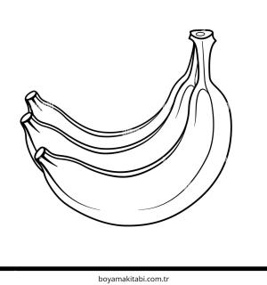 Muz boyama sayfası – evde etkinlik, ücretsiz yazdır