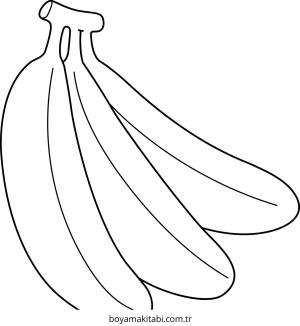 Muz boyama sayfası – sevimli karakter, sanatsal çalışma