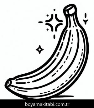 Muz boyama sayfası – eğitici aktivite, yaratıcılık