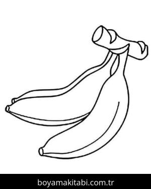 Muz boyama sayfası – renkli çizimler, okul öncesi