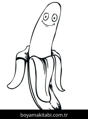 Muz boyama sayfası – yaratıcılığı geliştirir, keyifli zaman