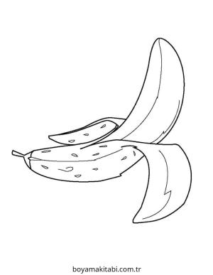 Muz boyama sayfası – eğlenceli etkinlik, el becerilerini geliştirir