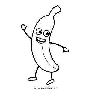 Muz boyama sayfası – yaratıcılığı geliştirir, keyifli zaman