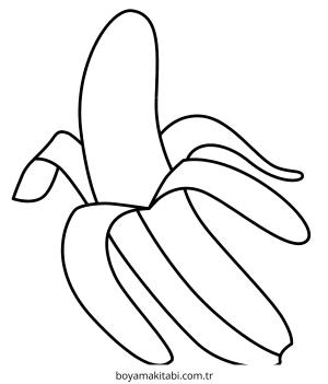 Muz boyama sayfası – PDF indir, sevimli karakter