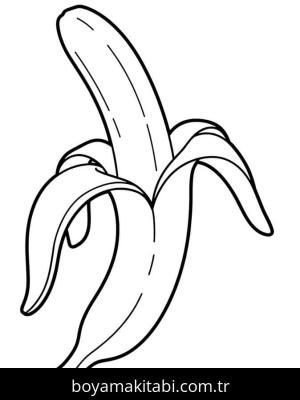 Muz boyama sayfası – renkli çizimler, okul öncesi