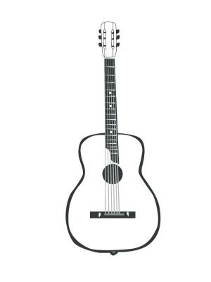 Müzik Enstrümanı boyama sayfası,  coloring page, Güzel Gitar, 