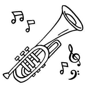 Müzik Enstrümanı boyama sayfası,  coloring page, Saksafon çizimi, 