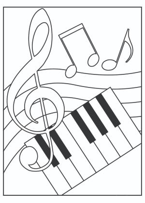 Müzik Enstrümanı boyama sayfası,  coloring page, Harika Müzik Aleti, 