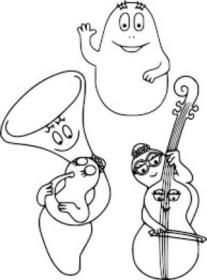 Müzik Enstrümanı boyama sayfası,  coloring page, Barbalala ve Barbalib Çalma Aletleri Müzik, 