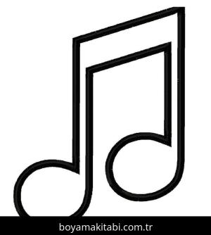 Müzik Notaları boyama sayfası – çocuk aktivitesi, PDF indir