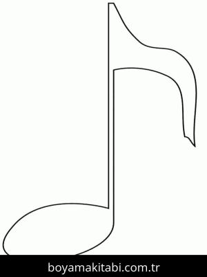 Müzik Notaları boyama sayfası – boyama çalışması, yaratıcılığı geliştirir