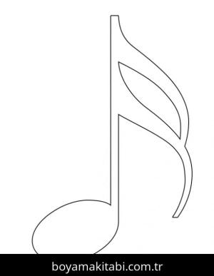 Müzik Notaları boyama sayfası – eğlenceli etkinlik, el becerilerini geliştirir