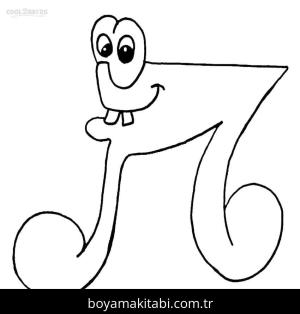 Müzik Notaları boyama sayfası – boyama çalışması, yaratıcılığı geliştirir