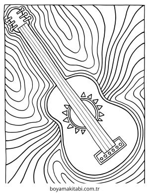 Müzik boyama sayfası – çocuk aktivitesi, PDF indir