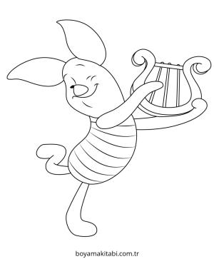 Müzik boyama sayfası – el becerilerini geliştirir, boyama çalışması