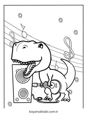 Müzik boyama sayfası – keyifli zaman, renkli çizimler