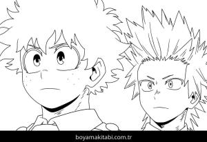My Hero Academia boyama sayfası – keyifli zaman, renkli çizimler