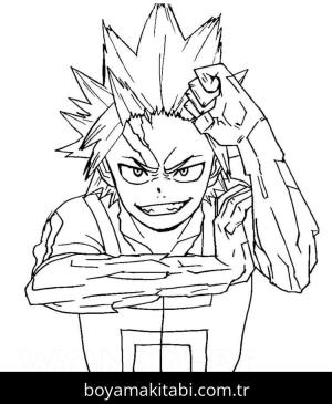 My Hero Academia boyama sayfası – kolay boyama, eğitici aktivite