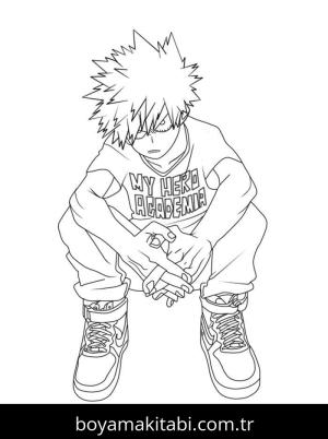 My Hero Academia boyama sayfası – el becerilerini geliştirir, boyama çalışması