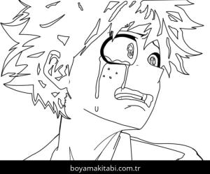 My Hero Academia boyama sayfası – sevimli karakter, sanatsal çalışma