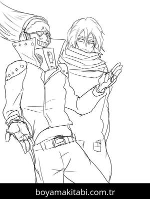 My Hero Academia boyama sayfası – keyifli zaman, renkli çizimler