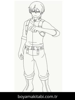 My Hero Academia boyama sayfası – boyama çalışması, yaratıcılığı geliştirir