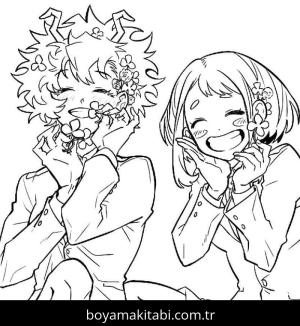 My Hero Academia boyama sayfası – keyifli zaman, renkli çizimler