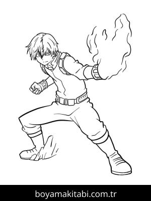 My Hero Academia boyama sayfası – boyama etkinliği, çocuk aktivitesi