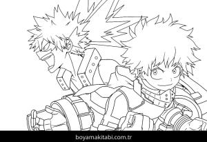 My Hero Academia boyama sayfası – eğlenceli etkinlik, el becerilerini geliştirir