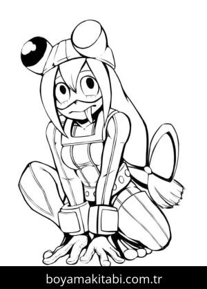 My Hero Academia boyama sayfası – çizgi film temalı, basit çizim