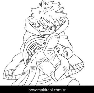 My Hero Academia boyama sayfası – çocuk aktivitesi, PDF indir