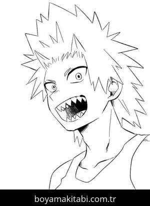 My Hero Academia boyama sayfası – basit çizim, kolay boyama