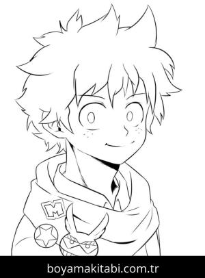My Hero Academia boyama sayfası – boyama çalışması, yaratıcılığı geliştirir