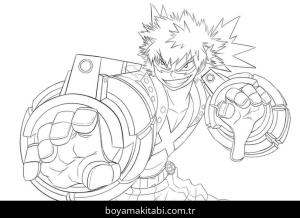 My Hero Academia boyama sayfası – çocuk aktivitesi, PDF indir